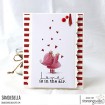 BUNDLE GIRL WITH FALLING HEARTS RUBBER STAMP